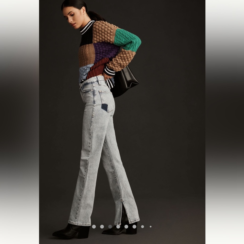 Good American Split Hem Straight Leg Jeans NWT 10